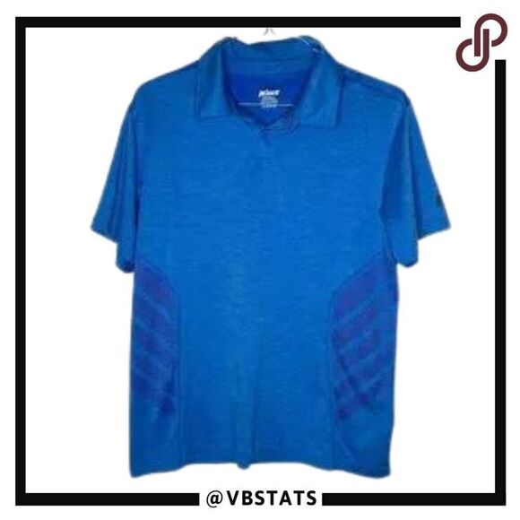 Prince Pacific Blue SS Performance Tennis Polo with Graphic Design Size Large - Picture 1 of 5
